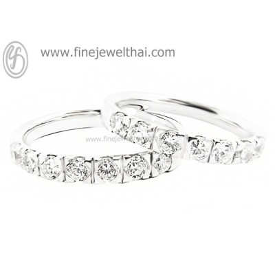 แหวนทองคำขาว แหวนคู่ แหวนเพชร แหวนแต่งงาน แหวนหมั้น-  RC3048WG